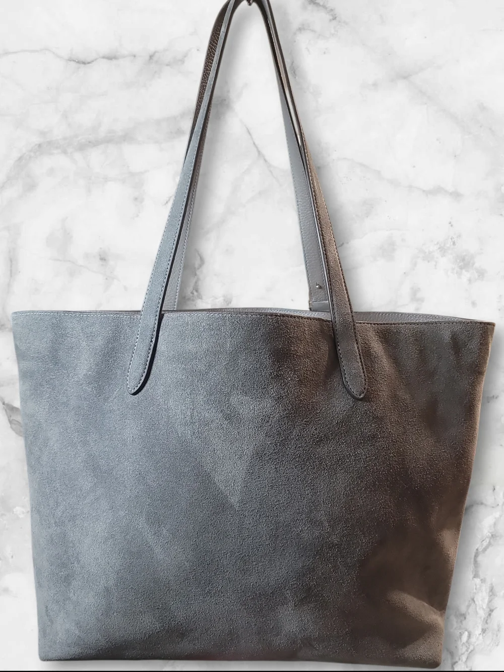 Kate Spade 454 Grey Suede Large Tote Like New Condition